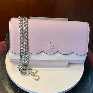 Kate Spade  Gemma wallet on a chain Crossbody bag  smooth leather  Violet  NWT